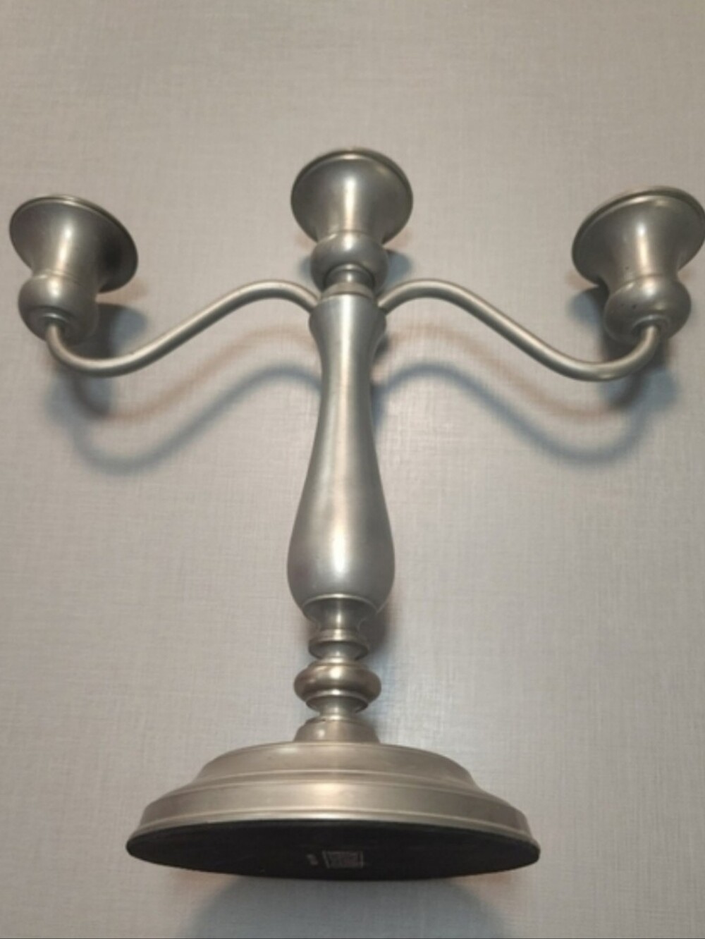 RH Restoration Hardware Silver 3 Candle Candlebra Heavy - Picture 2 of 5